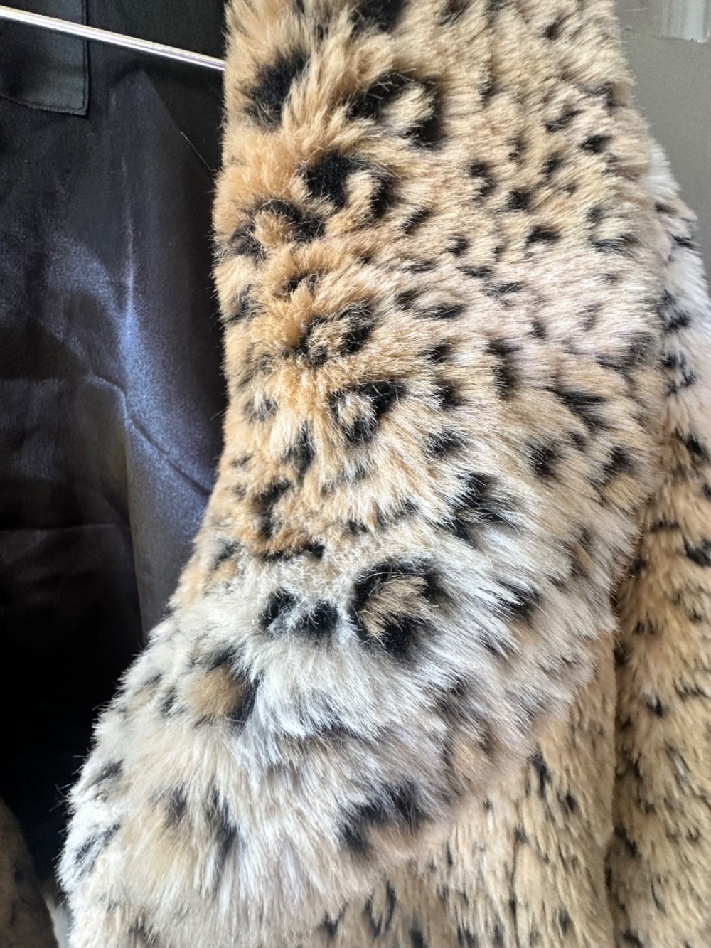 Mossimo Vintage Leopard Print Faux Fur Cropped Coat Jacket XXL - Picture 5 of 5